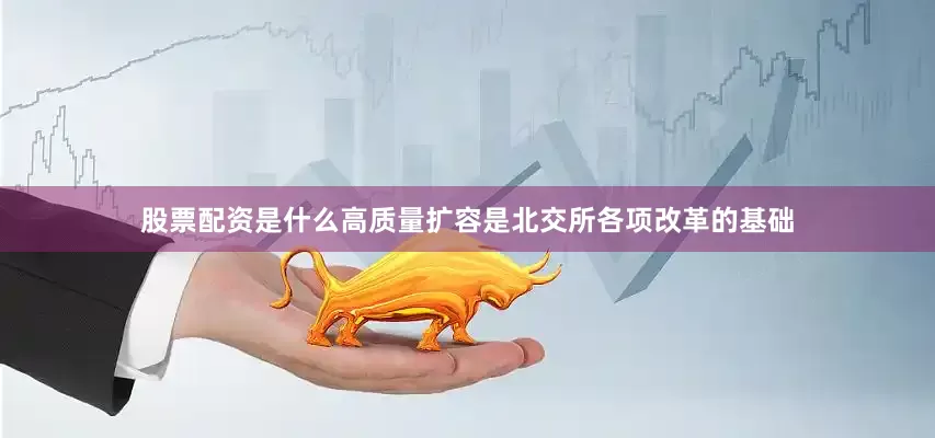 股票配资是什么高质量扩容是北交所各项改革的基础